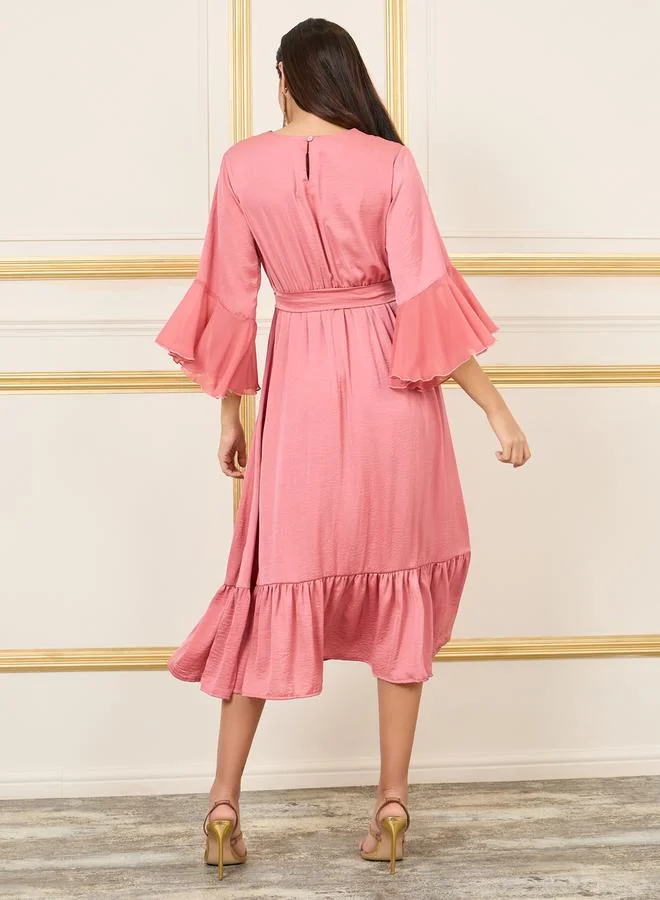 Styli Tiered Ruffle Dress