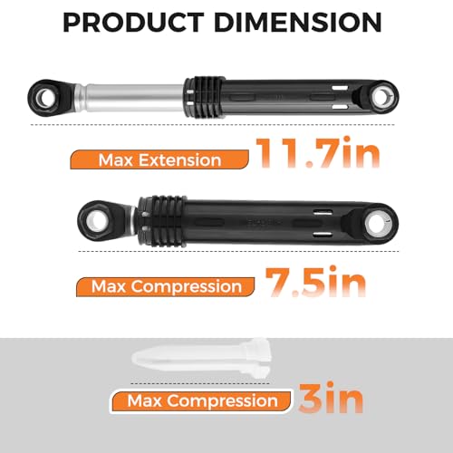 MOOTVGOO 3 Pack 383EER3001G 4901ER2003A Washer Shock Absorbers Replacement for LG Washing Machine, Replace Part 383EER3001F,383EER3001H,383EER3001J - Image 3