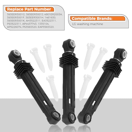 MOOTVGOO 3 Pack 383EER3001G 4901ER2003A Washer Shock Absorbers Replacement for LG Washing Machine, Replace Part 383EER3001F,383EER3001H,383EER3001J - Image 4