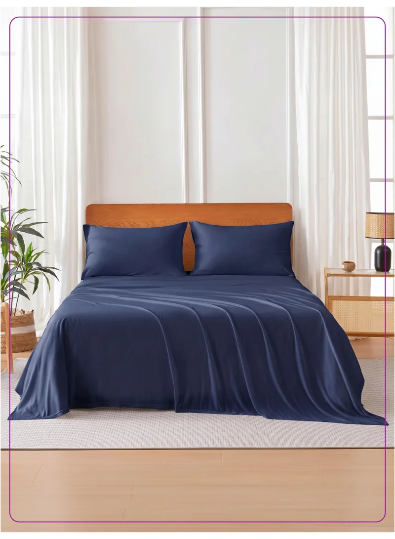 4-Piece Super King Bed Sheet Set – Fits 200×200+35 cm – Ultra Soft Brushed Microfiber – Extra Deep Pocket, Secure Elastic All Around – 1 Flat Sheet, 1 Fitted Sheet & 2 Pillowcases, All-Season Comfort – Wrinkle & Fade Resistant, Hypoallergenic
