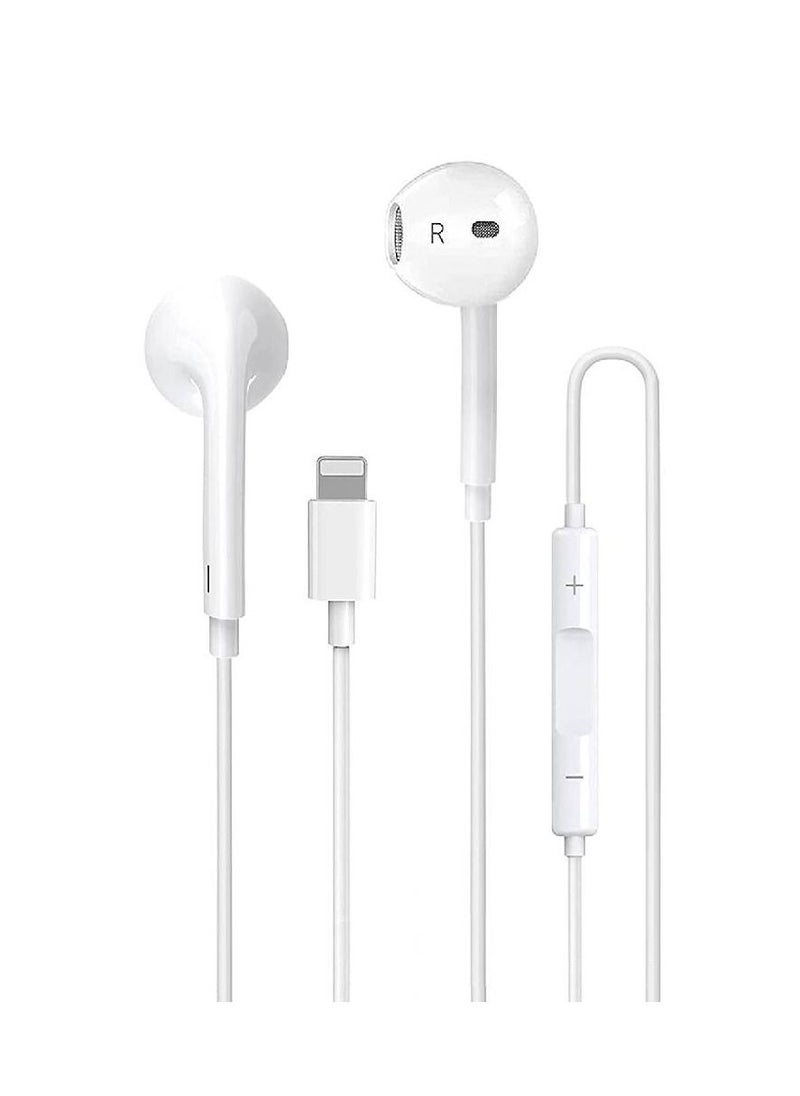 GO-DES - Lightning Headphone Wired Built-in Microphone & Volume Control in-Ear Stereo Headset Compatible with iPhone - Image 1