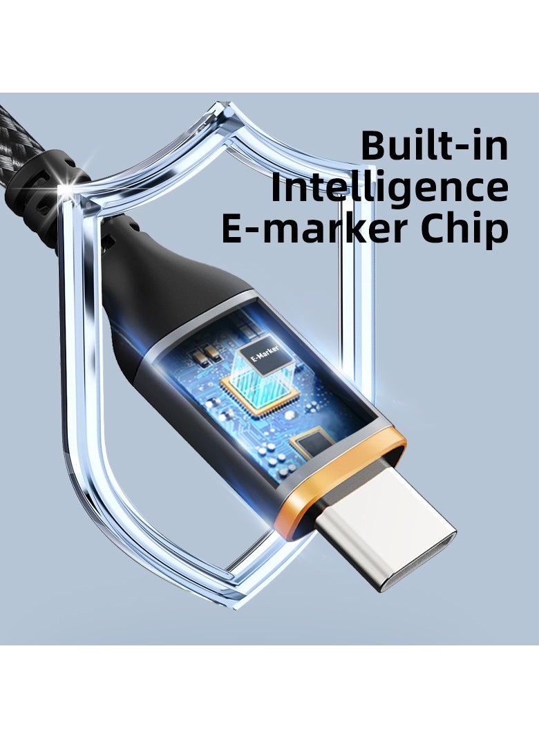 CABLETIME 100w Fast Charging USB-C to USB-C (1 Meters) Nylon Braided Cable with E-Marker chip, 20V/5A, Support QC4.0/PD3.0, (RoHS2, REACH, USB-IF) Compliance, 2-Years Warranty - pzsku/Z25A12E8699AD1433320EZ/45/_/1736769395/749349f6-32a3-4890-b1f3-8d296a6813d5