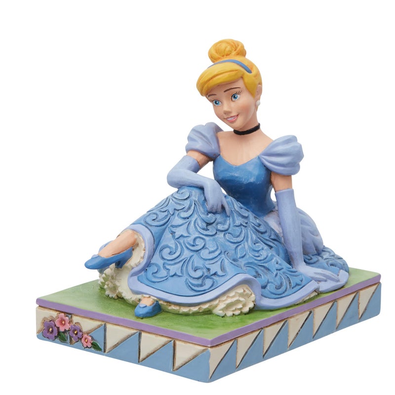 Jim Shore Enesco Disney Traditions Cinderella Slipper Personality Pose Figurine 35 Inch Multicolor