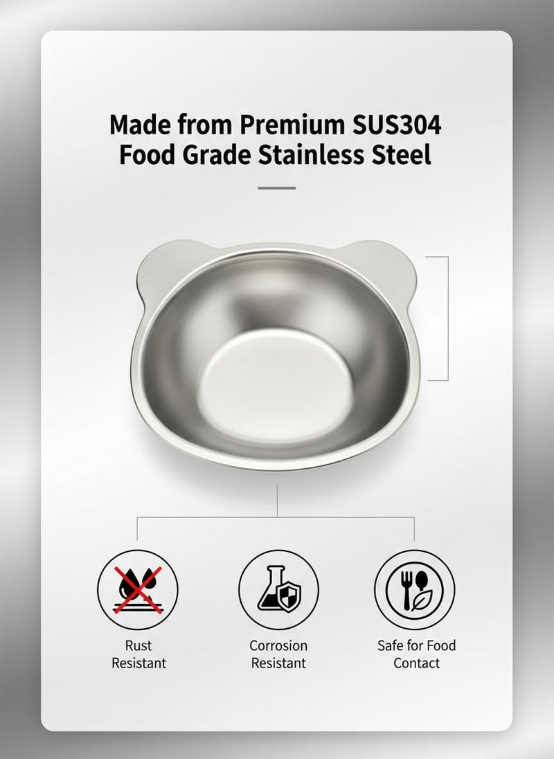 Clazkit Stainless Steel Micky Plate for Kids, Perfect for Small Meals, Snacks, or Mini Meals, Dinner Plates for Baby - Unbreakable Dinner Plates - Ideal for Birthday, Return Gifting - Tot Plate - Image 3