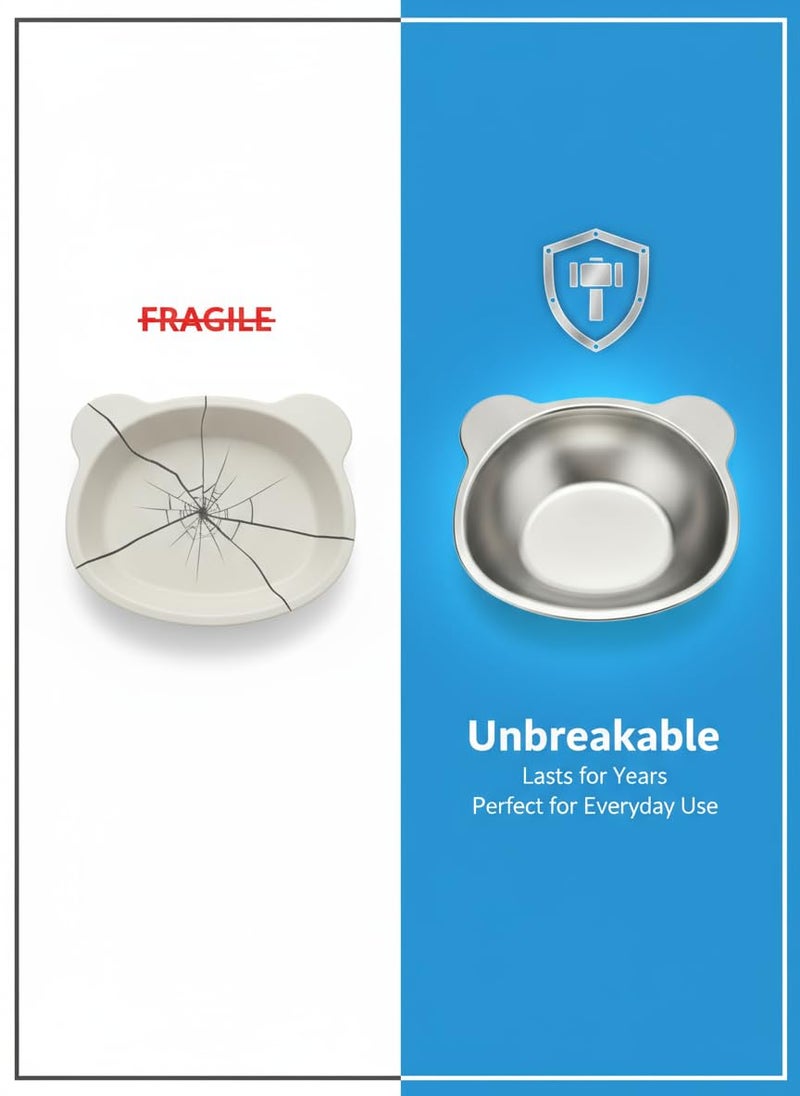 Clazkit Stainless Steel Micky Plate for Kids, Perfect for Small Meals, Snacks, or Mini Meals, Dinner Plates for Baby - Unbreakable Dinner Plates - Ideal for Birthday, Return Gifting - Tot Plate - Image 5