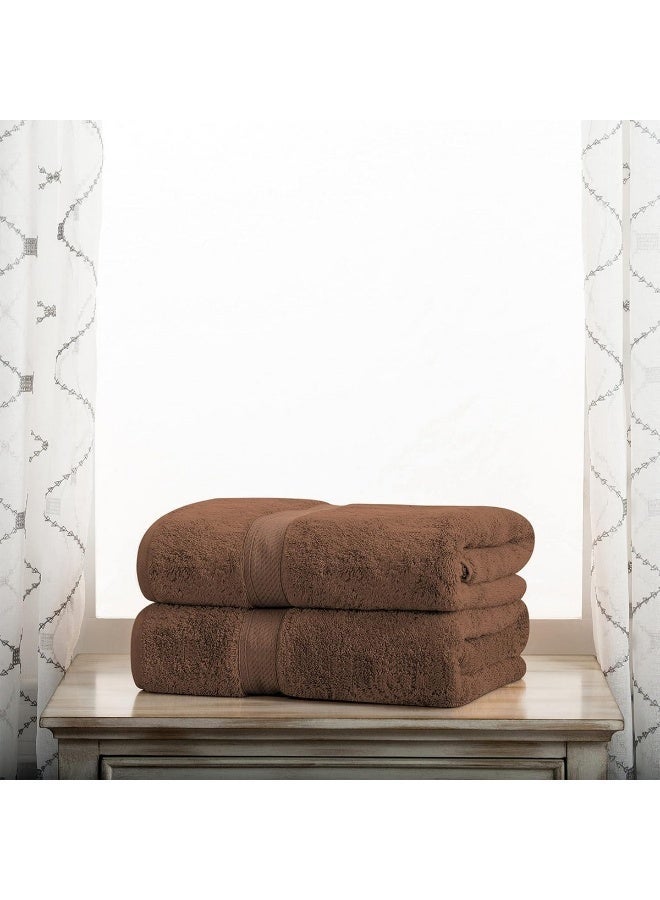 TM HOME 100% Natural Cotton Towel 120*60– Brown Color – Ultra-Soft, Highly Absorbent & Hotel-Grade Luxury Quality - Image 1