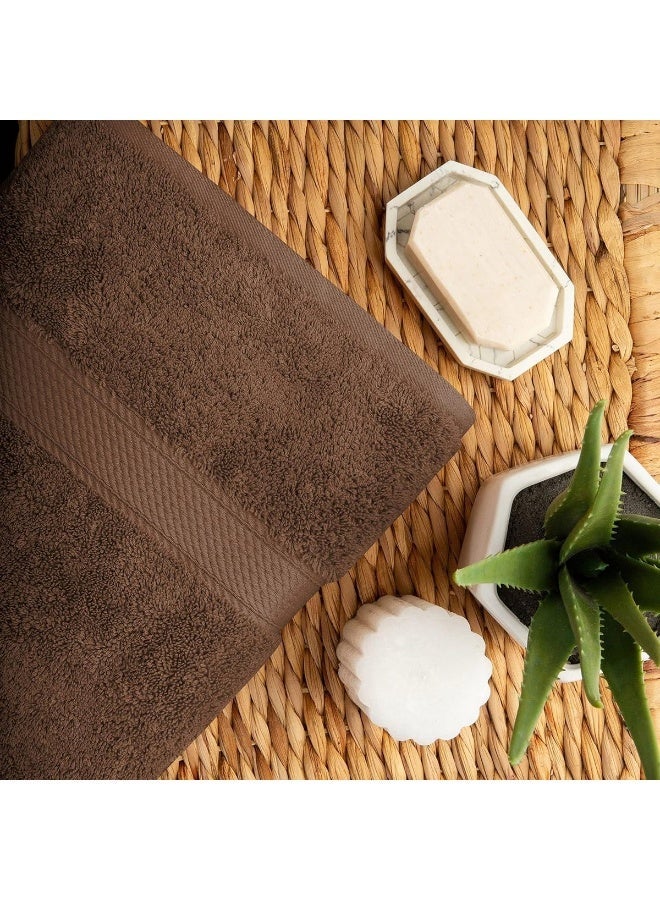 TM HOME 100% Natural Cotton Towel 120*60– Brown Color – Ultra-Soft, Highly Absorbent & Hotel-Grade Luxury Quality - Image 3
