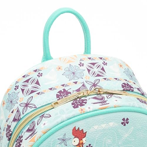 Wondapop - Moana Featuring Pua and Hei Hei 11"" Vegan Leather Fashion Mini Backpack, Blue - Image 4