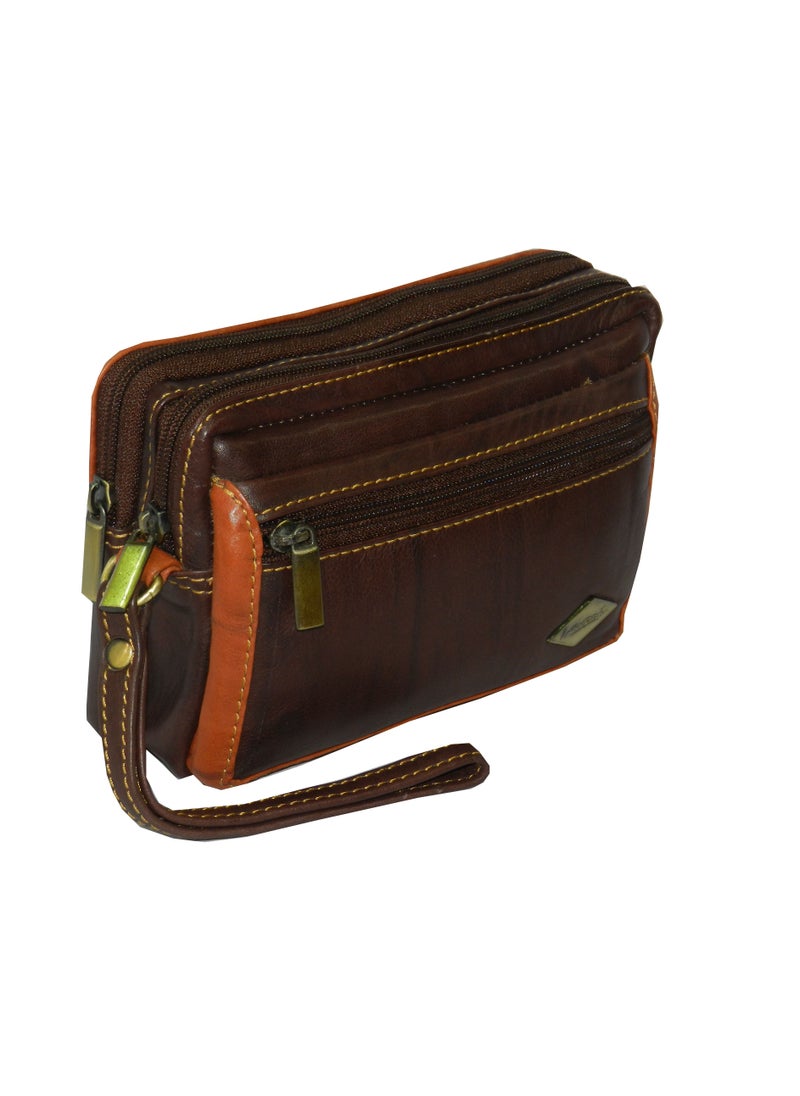 LAVERI LEATHER - Laveri Genuine Leather Designer Hand Pouch For Travel - Image 1