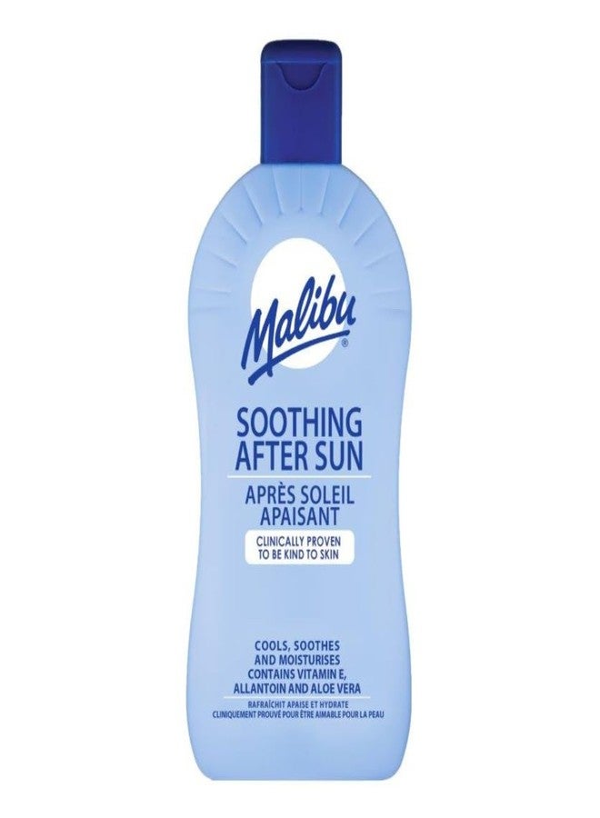 Malibu After Sun Lotion 13.5 fl oz – Cooling Aloe Vera & Vitamin E Moisturizer for Sunburn Relief, Hydrating Post Sun Care for Face & Body, Fast-Absorbing, Made in UK - Image 1