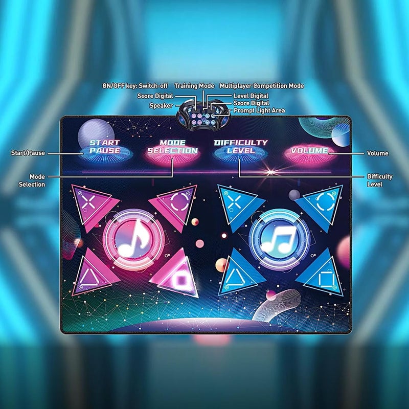 Kids Dance Mat Music Electronic Dance Pad 8 Game Modes Dual Player Interactive Game Quiet for Boys and Girls Birthday Gift - Image 3
