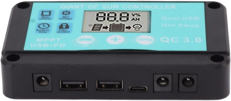 توبنكن جهاز تنظيم الألواح الشمسية MPPT من مع وظيفة الشحن السريع عبر USB، مناسب للاستخدام المنزلي والصناعي (سعة 100 أمبير) - Image 1