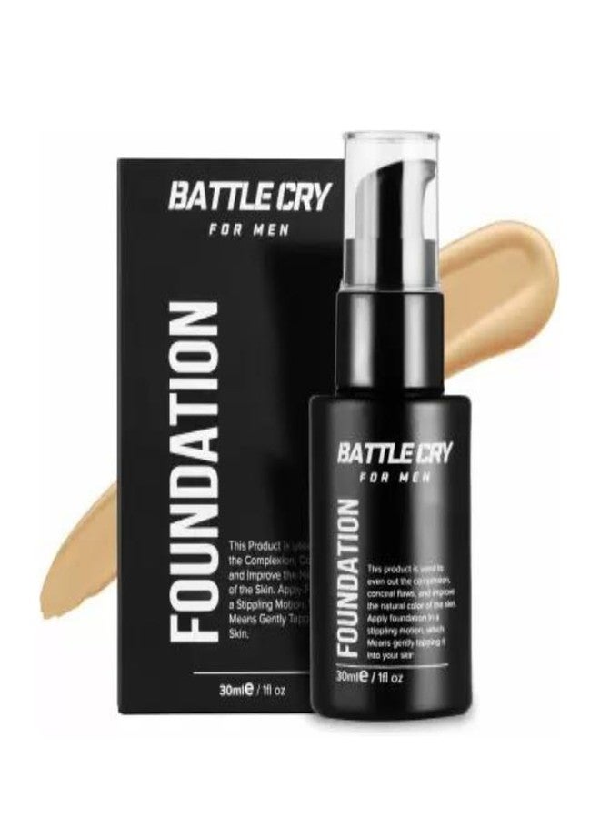 Battle Cry كريم أساس سائل مطفي للرجال من باتل كراي | خفيف الوزن | يدوم طويلاً | تغطية كاملة | مرطب | مصحح للبشرة غني بالفيتامينات | 30 مل (متوسط) - Image 1