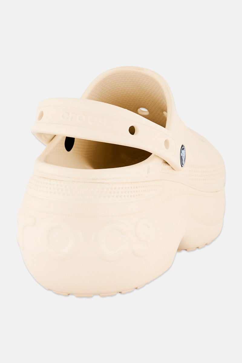 crocs Women Brand Logo Slingback Clogs, Beige - Image 2