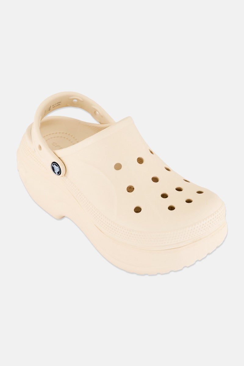 crocs Women Brand Logo Slingback Clogs, Beige - Image 1