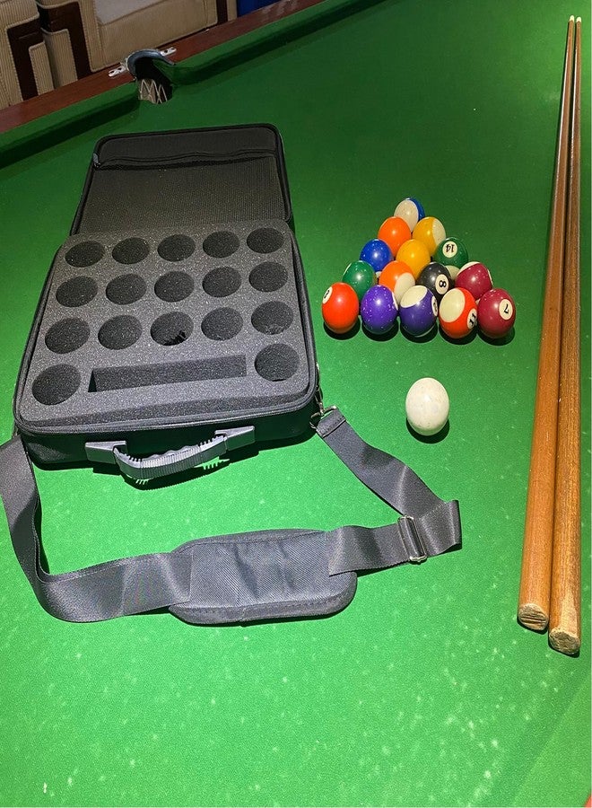 UISKOOPW Pool Balls Carrying Case, Hard Billiard Case with adjustable shoulder strap, EVA Travel Holder for One Set of Billiard Balls - Image 5