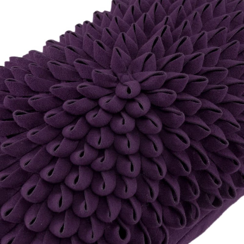 Kingrose 3D مصنوعة يدويًا وسادة رمي الرمي تغطي حالات وسادة زخرفية مستطيل لأريكة كرسي الأريكة 12 × 20 بوصة أرجواني - Image 3