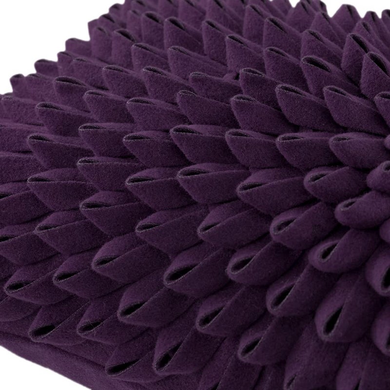Kingrose 3D مصنوعة يدويًا وسادة رمي الرمي تغطي حالات وسادة زخرفية مستطيل لأريكة كرسي الأريكة 12 × 20 بوصة أرجواني - Image 4