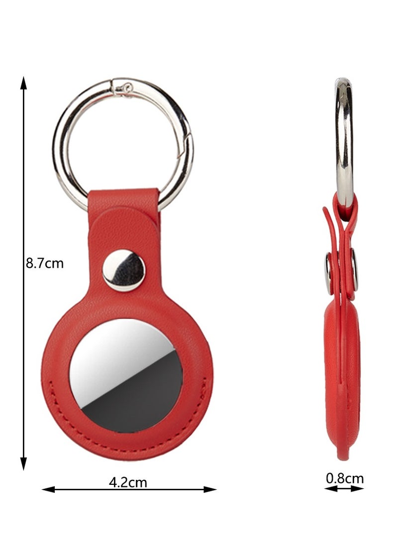 Jomo Store - 4-Pack Leather Keychain Cases for Apple AirTags: Multi-Color Protective Covers with AirTag Key Rings, Compatible with Apple AirTag Dog Collars - Image 1