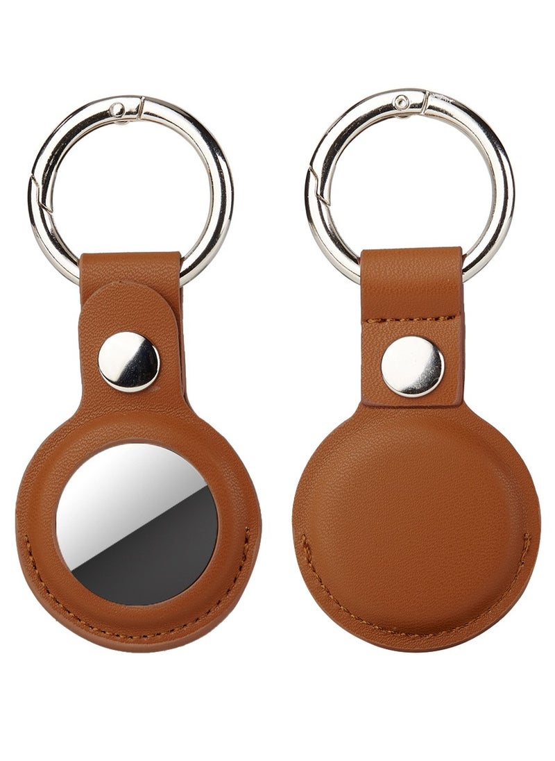 Jomo Store - 4-Pack Leather Keychain Cases for Apple AirTags: Multi-Color Protective Covers with AirTag Key Rings, Compatible with Apple AirTag Dog Collars - Image 1