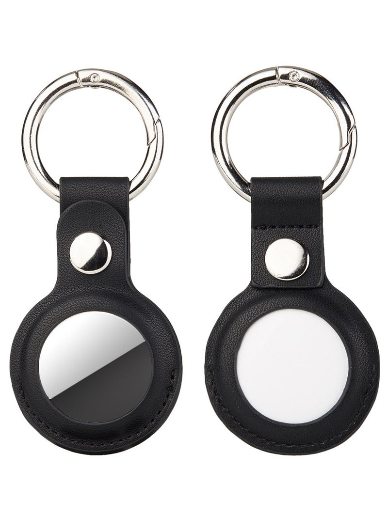 Jomo Store - 4-Pack Leather Keychain Cases for Apple AirTags: Multi-Color Protective Covers with AirTag Key Rings, Compatible with Apple AirTag Dog Collars - Image 1