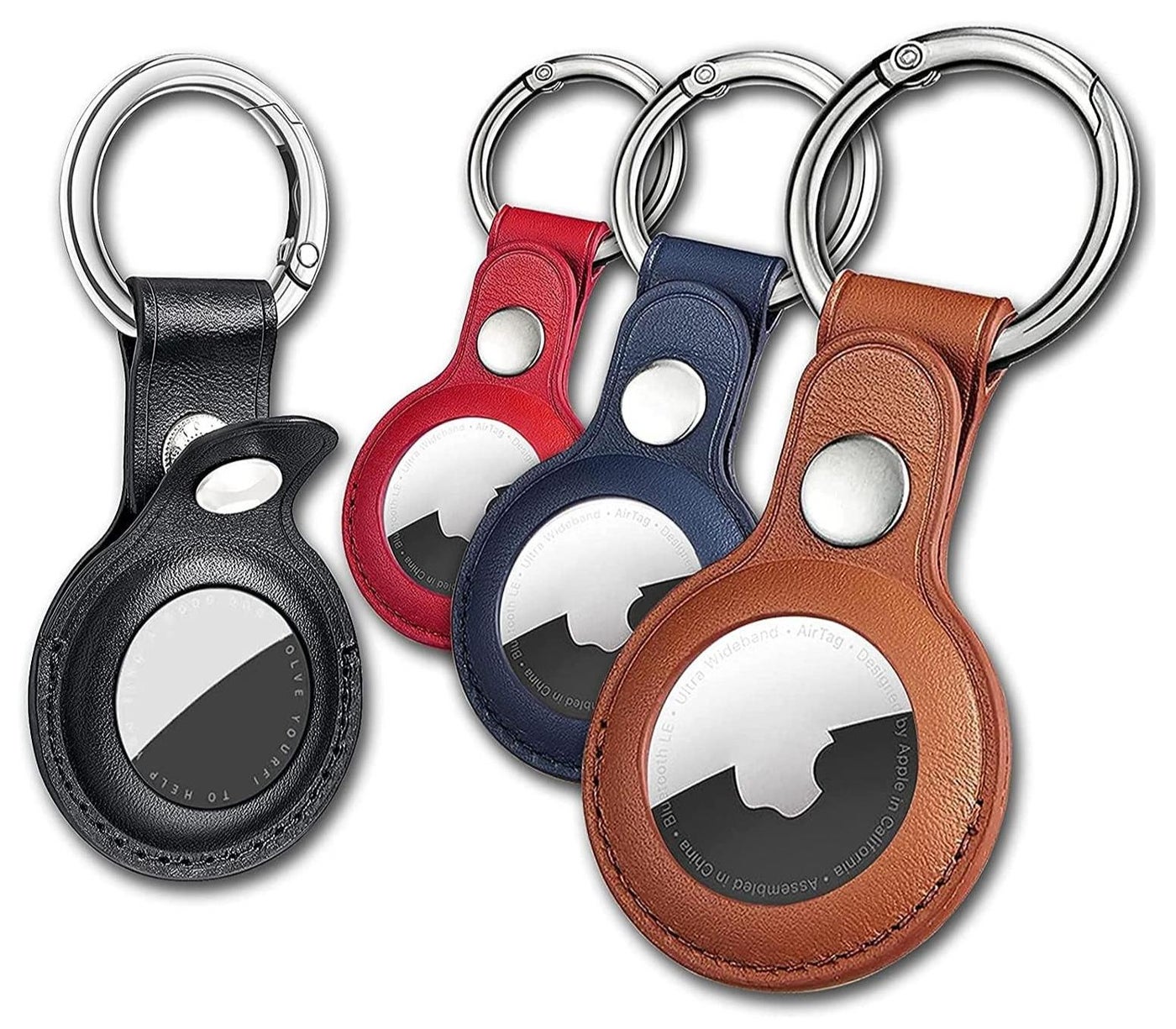 جومو ستور Jomo Store Leather Keychain Case For Apple Airtag 1.27x3.81x8cm