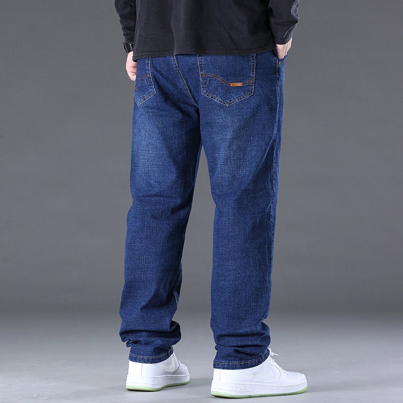 Unisex Classic Denim Jeans Loose Fit Daily Outdoor Wear - Image 2