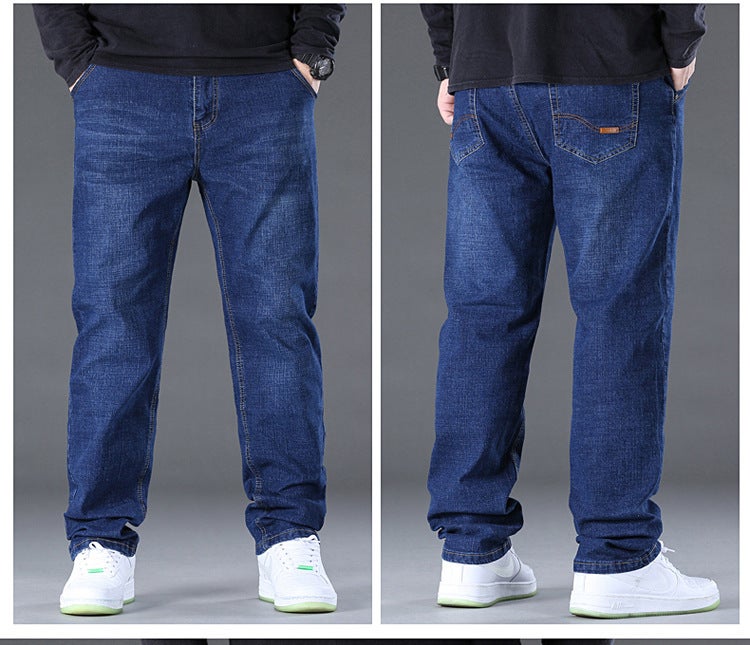 Unisex Classic Denim Jeans Loose Fit Daily Outdoor Wear - Image 4