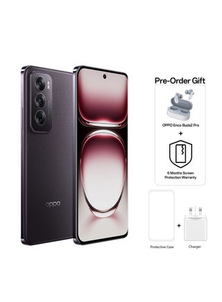 Reno12 Dual SIM Matte Brown 12GB RAM 512GB 5G + Buds2Pro + 6 Month Screen Protection - Middle East Version