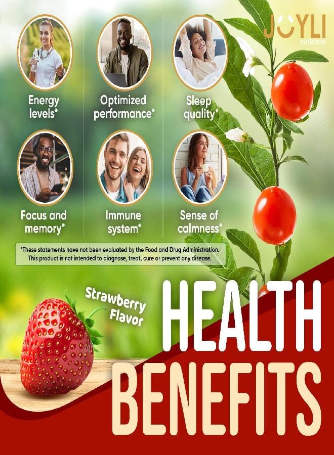 JOYLI NUTRITION Ashwagandha Gummies for Women And Men - Natural Calm Gummies with Ashwagandha Root Extract Vitamin C Zinc - Ashwagandha Herbal Supplement for Sleep Stress Balance - 60 Vegan Sugar Free Chews  - Image 2