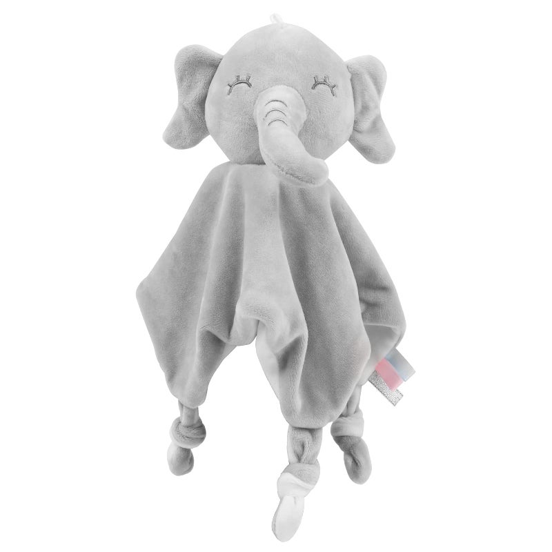 Vicloon Baby Security Blanket Elephant Security Blanket for Babies Soft Blanket for Baby Boys and Girls Baby Snuggle Toy Baby Elephant Stuffed AnimalGrey