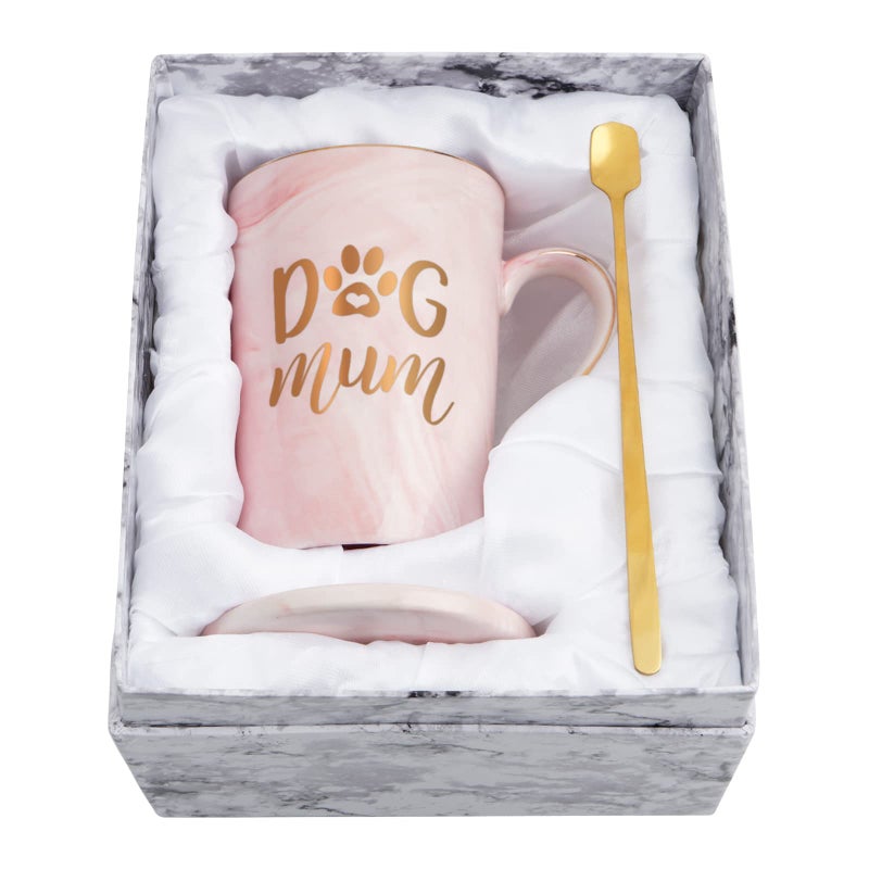 Joymaking Dog Mum Mug  Funny Gift for Dog Lovers Mum Mothers Day  More  14Oz Pink