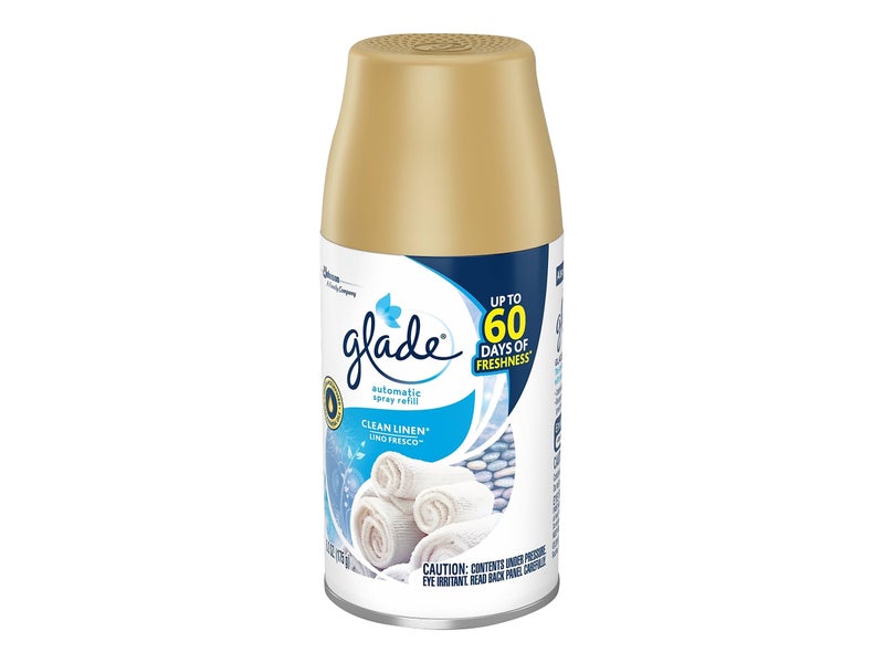 Glade Automatic Spray Refill and Holder Kit, Air Freshener for Home and Bathroom, Clean Linen, 6.2 Oz, 2 Count - Image 4