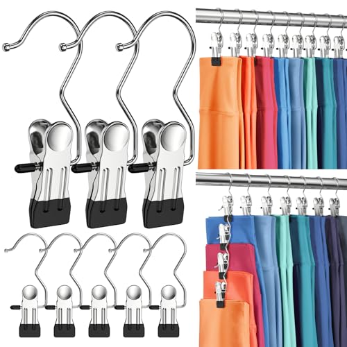 DOIOWN 50 Pack Pants Hangers with Clip,Legging Organizer for Closet Hanging, Space Saving Yoga Pants Hangers Clip Hangers Closet Organization,Closet Organizers and Storage for Jeans,Shorts,Skirts,Hats - Image 1
