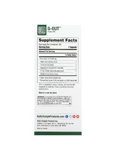Bell Lifestyle Bell Lifestyle, G-Out, Uric Acid Control, 60 Veggie Capsules  - Image 2