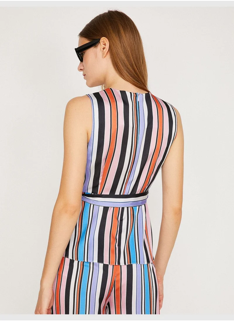 كوتون Color Block Blouse