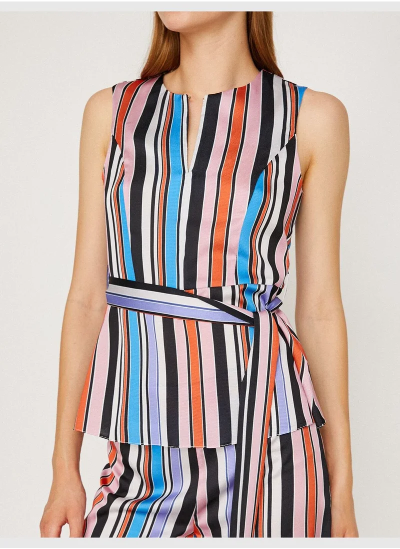 كوتون Color Block Blouse