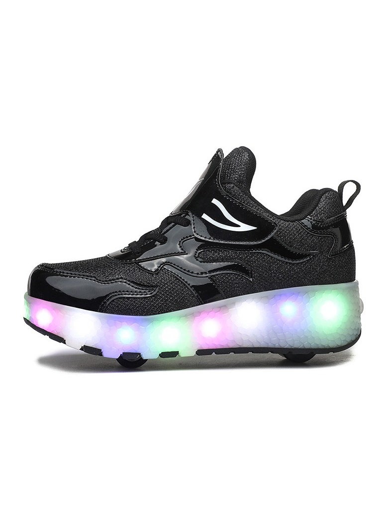 xppier LED Flash Light Fashion Shiny Sneaker Skate Shoes With Wheels And Lightning Sole  - Image 2