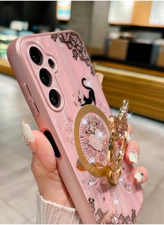 Color Fans For Samsung A54 5G Fashionable Diamond-Inlaid Stand Phone Case, Stylish Sparkle, Slim Design, Stand Function, Protects Phone From Scratches  - Image 3