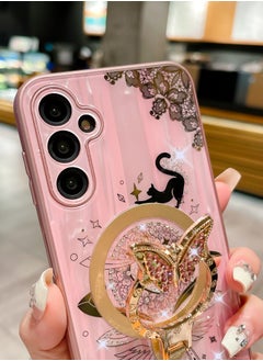 Color Fans For Samsung A54 5G Fashionable Diamond-Inlaid Stand Phone Case, Stylish Sparkle, Slim Design, Stand Function, Protects Phone From Scratches  - Image 2
