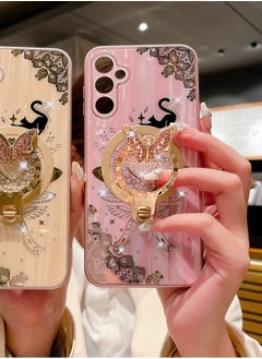 Color Fans For Samsung A54 5G Fashionable Diamond-Inlaid Stand Phone Case, Stylish Sparkle, Slim Design, Stand Function, Protects Phone From Scratches  - Image 4