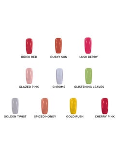 CP Trendies Nail Polish Kit 10 Pcs Colors Pack No - 4 | Assorted Color | Nail Enamel | Nail Polish Glitter Gel Nail Art Starter Kit Beauty Gifts Set for Women Girls  - Image 2