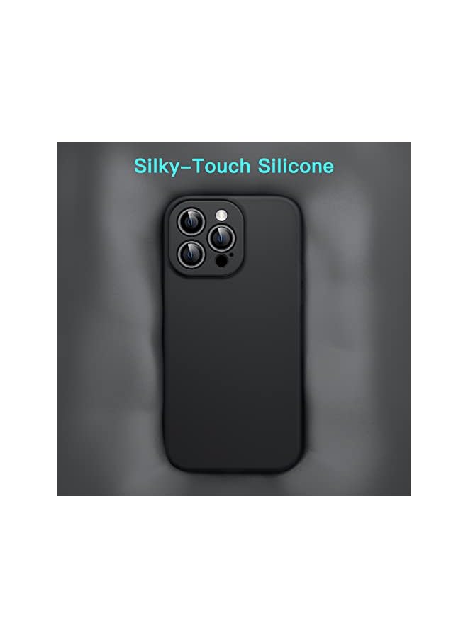 Jetech Magnetic Silicone Case For Iphone 14 Pro 6.1-Inch, Compatible With Magsafe, Phone Cover With Camera Lens Full Protection (Black) - Image 3