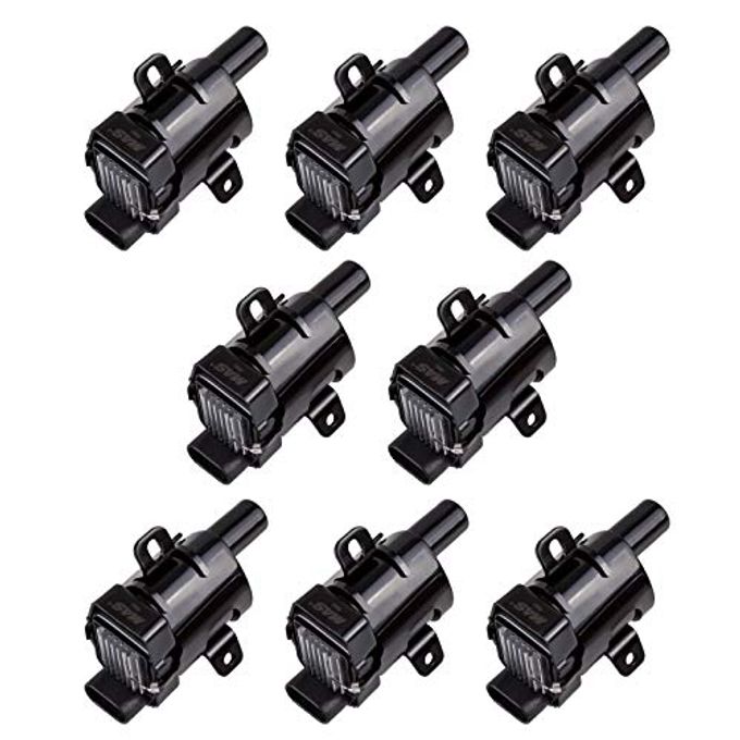 MAS Set of 8 Round Ignition Coils Pack Compatible with Chevy GMC Silverado 1500 2500 Tahoe Suburban Express Sierra Savana Yukon XL Escalade V8 Replacement For D585 C1251 19005218 UF262 - Image 1