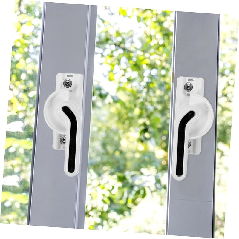 2Pcs White Window Sash Lock Sturdy Sliding Window Design Enhanced Security Home Replacement - Image 5