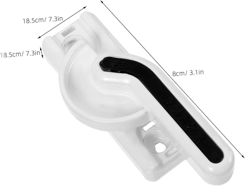 2Pcs White Window Sash Lock Sturdy Sliding Window Design Enhanced Security Home Replacement - Image 3