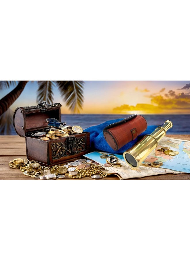 NAUTICALMART Solid Brass Handheld Telescope 6" - Nautical Pirate Spy Glass With Free Case  - Image 5