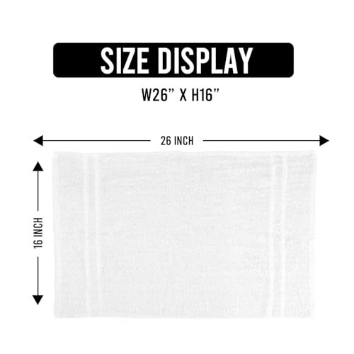 STF Linen Hand Towels (Pack of 24) White Economy Towels Salon Towels - 100% Cotton Spa Towel – 16 x 27 Inches Highly Absorbable, Facial, Gym, Hair, Face Towel Bulk - Image 2
