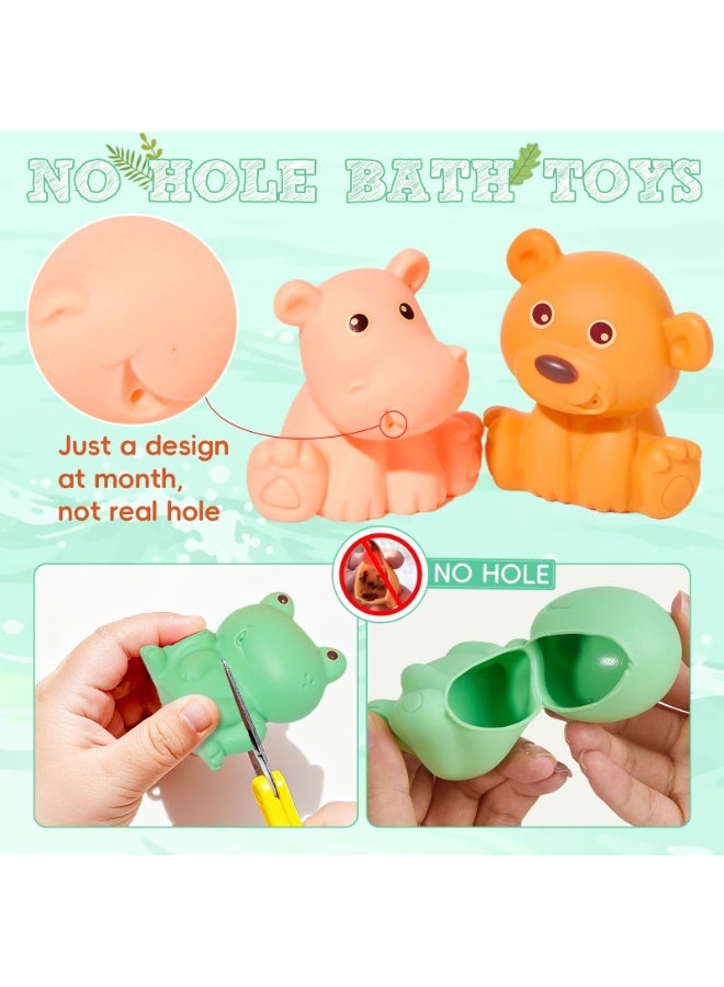 الجبال الغربية ألعاب استحمام للأطفال من عمر 6-12 شهر | ألعاب استحمام محكمة الإغلاق، بدون ثقوب وخالية من العفن للأطفال الصغار | ألعاب ماء لينة وآمنة للطفو في حوض الاستحمام للأطفال، 9 قطع ألعاب حوض استحمام حيوانات برية - Image 2