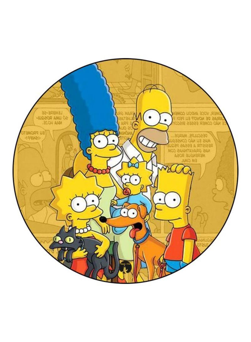 RKN Simpsons Printed Mouse Pad  Yellow/Blue/Orange